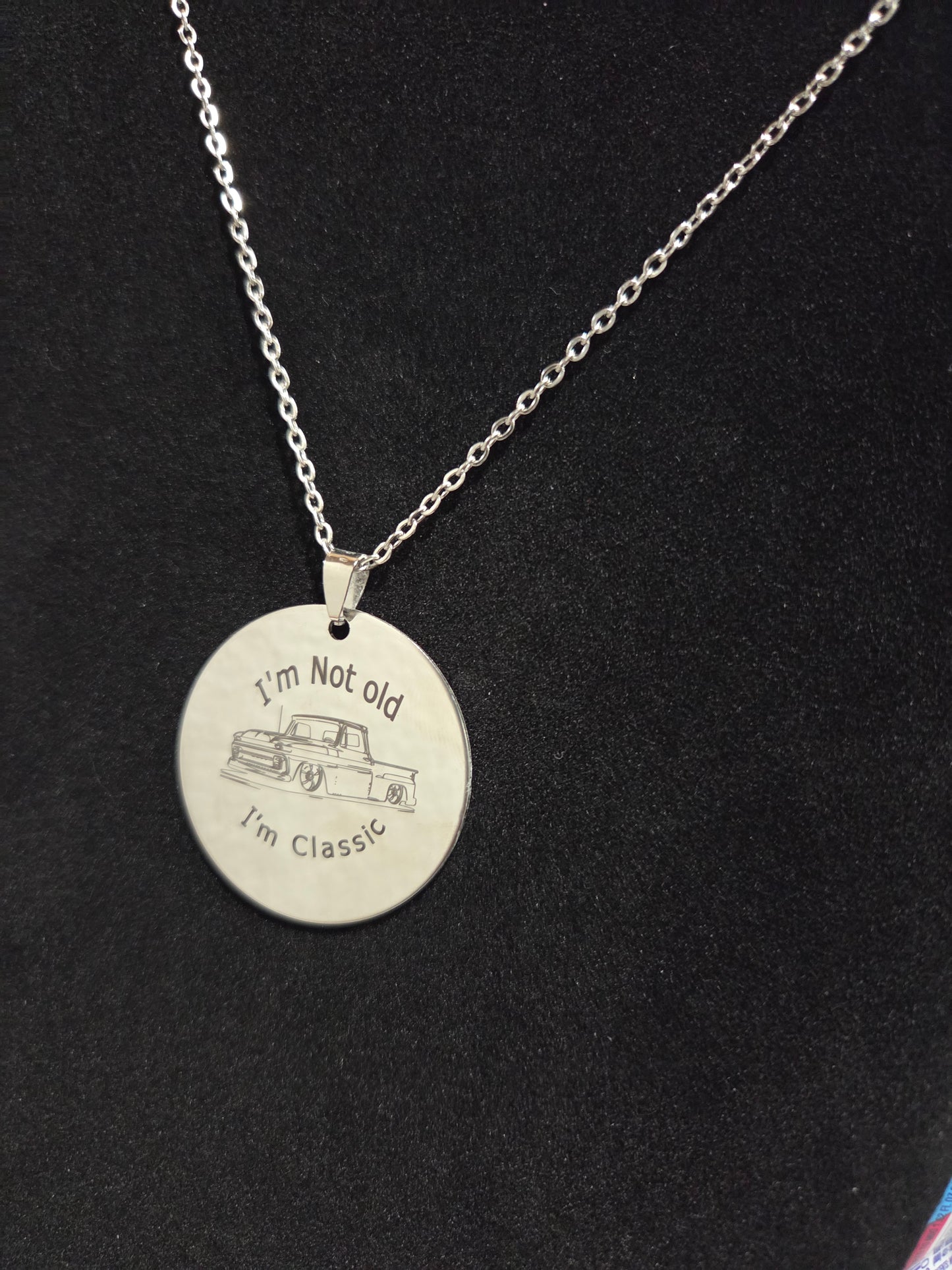 Stainless Steel necklace with Charm- Classic Truck