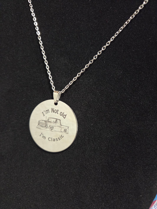 Stainless Steel necklace with Charm- Classic Truck