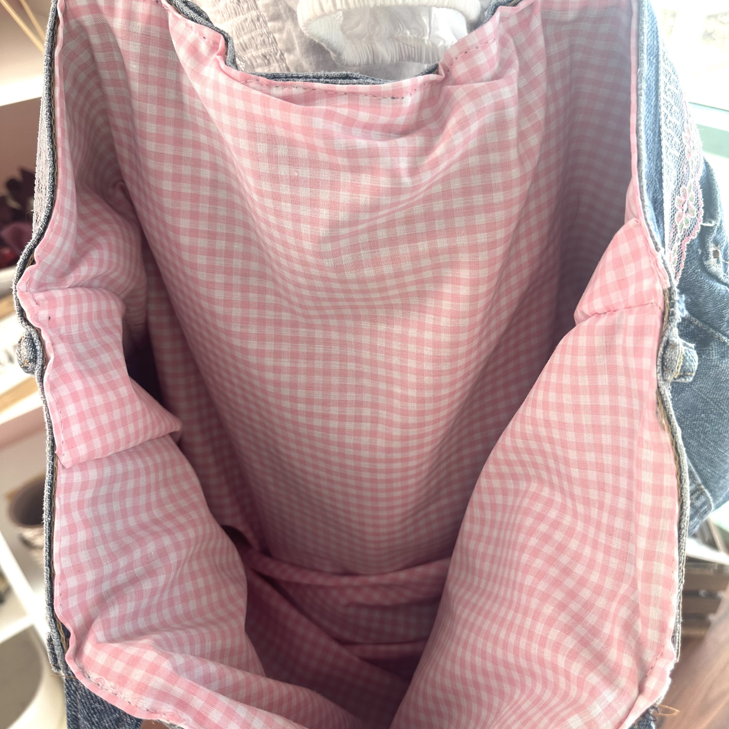 Denim Handbag-Large tote