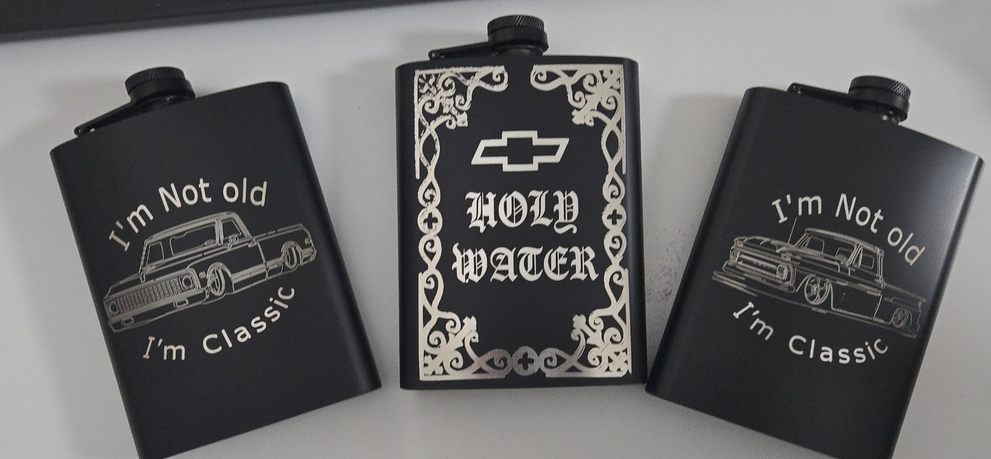 Laser Engraved Flasks, Keychains, Lighters & Bottle openers