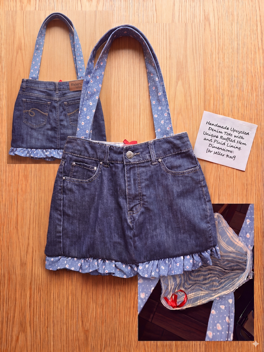 Denim Handbag-Large tote